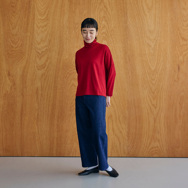 新品 中川政七商店 ウールのタートル ワイド プルオーバー グレー