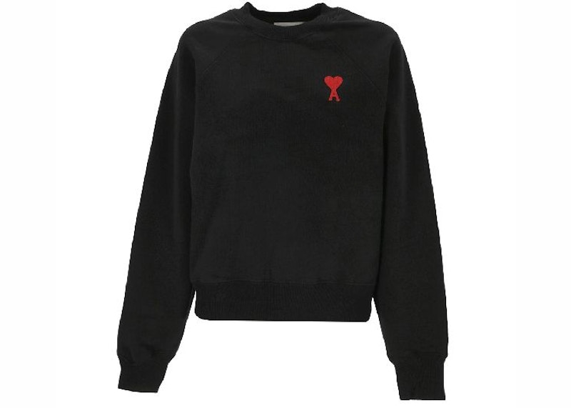 Ami Paris Tonal ADC Sweatshirt Black/Red Men's - SS23 - US