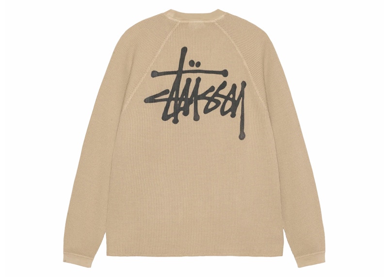 Stussy Raglan Thermal L/S Crew Sand Men's - SS24 - US