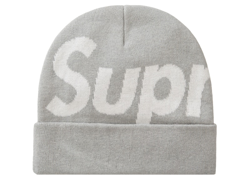 Supreme Big Logo Beanie (FW23) Grey - FW23 - US