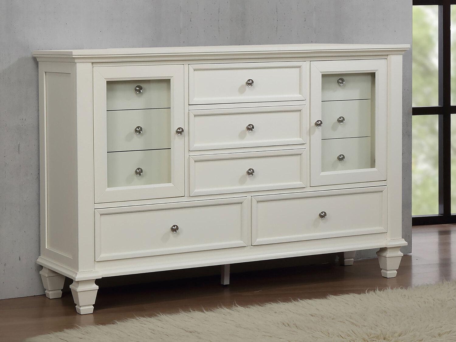 COASTER Sandy Beach 11-drawer Dresser Cream White 201303 | Sweet