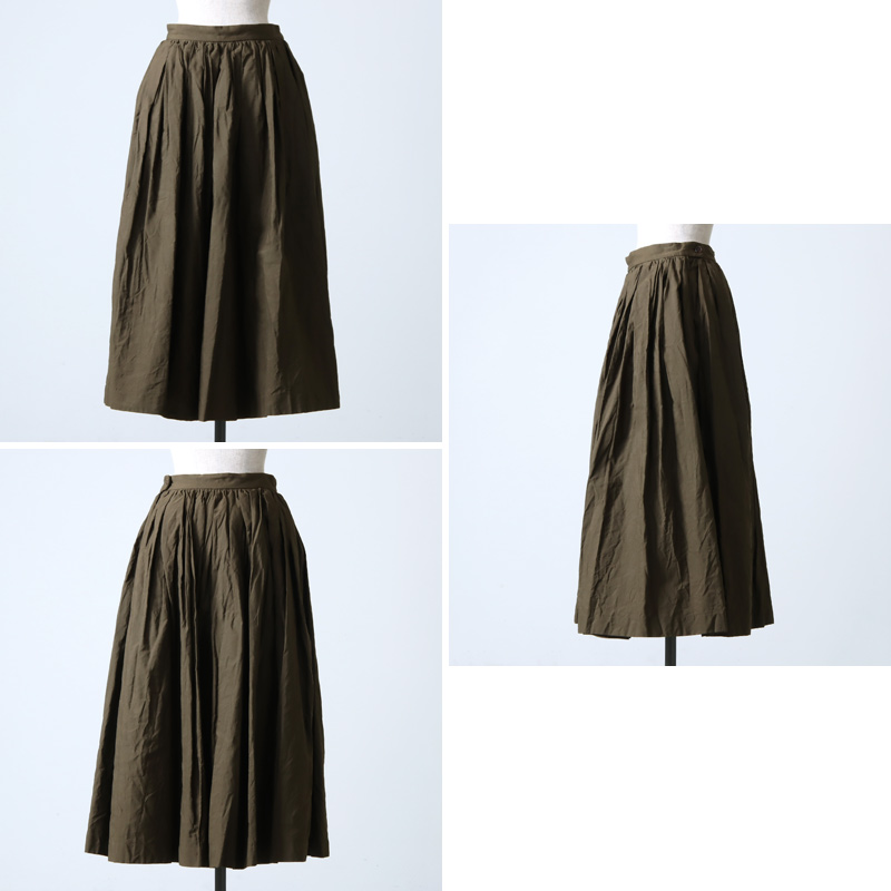 YAECA (ヤエカ) WRITE TUCK SKIRT / ライトタックスカート