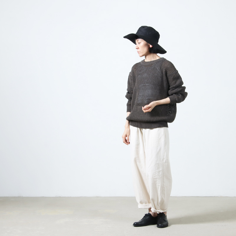 KIJIMA TAKAYUKI (キジマタカユキ) LINEN RAYON WIDE BRIM BUCKET HAT