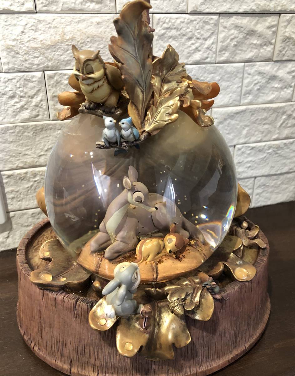 4FM80 Disney ディズニー バンビ スノードーム オルゴール 雑貨 4FM80