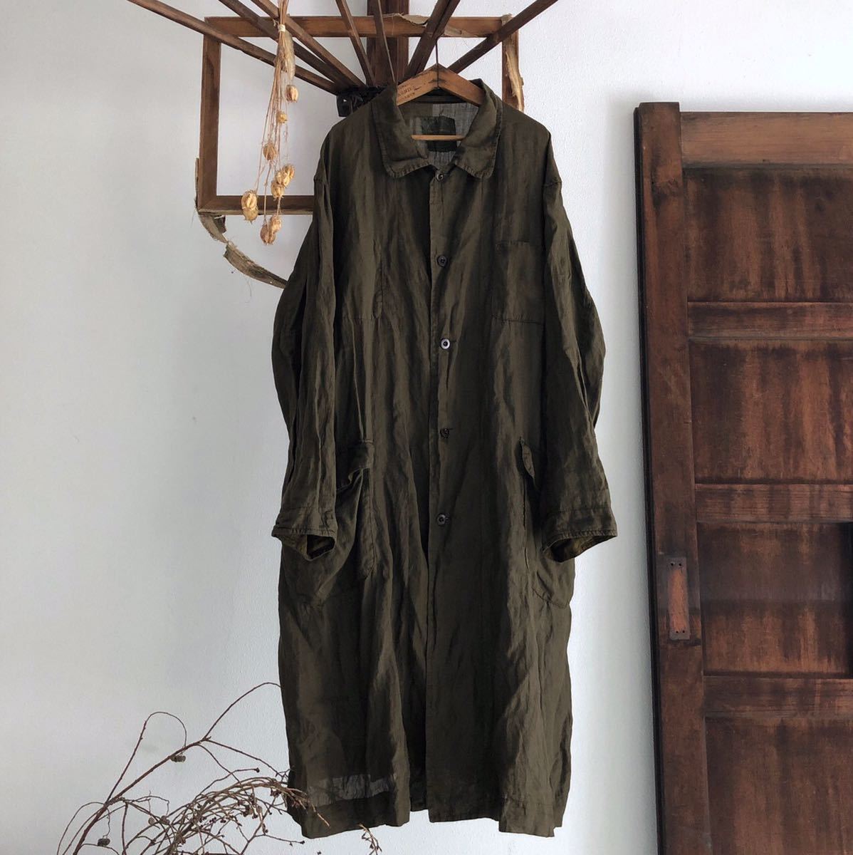 chez vidalenc シェヴィダレン リネン オーバーロングコート SIZE2