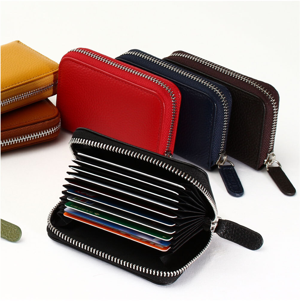 カードケース 本革 革 メンズ レディース カーボンレザー 大容量