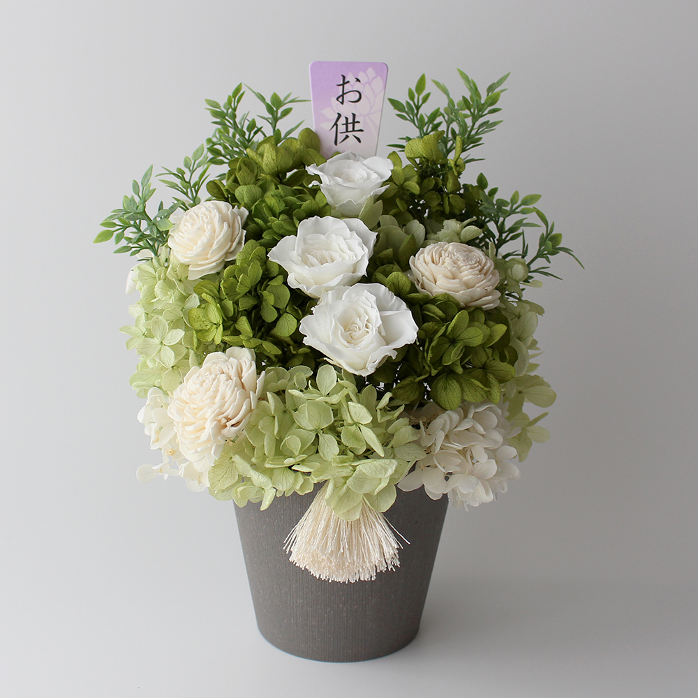 供花 仏花 プリザーブドフラワー 1対 2個【ケース入り】 枯れない花