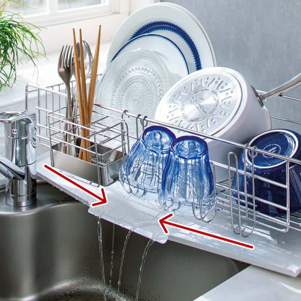 奥行58cmのシンクに渡せる水切り（レギュラー）選べるトレー 通販