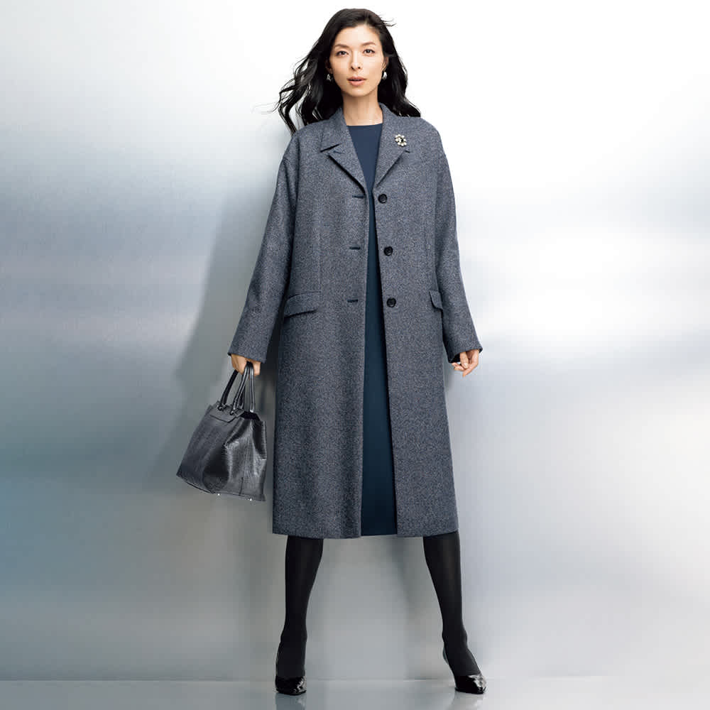 NIKKE」 マフ マルチカラーネップ ツイードコート 通販 - ディノス