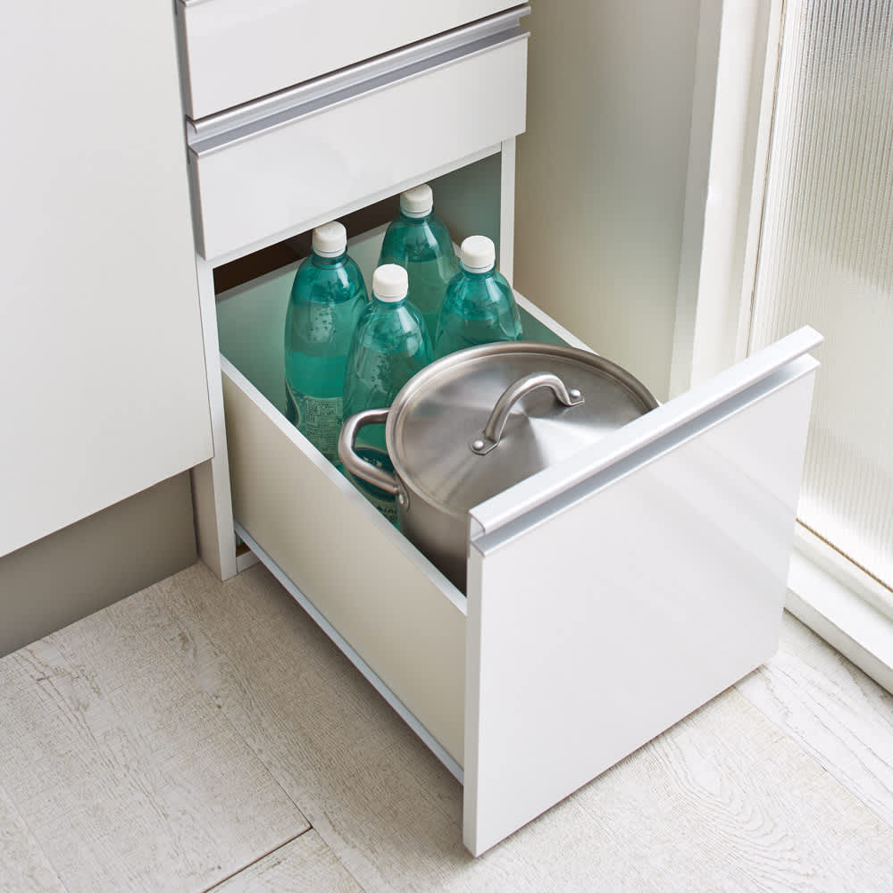 幅45奥行55高さ85cm］ダブルステンレス天板隙間収納庫 日本製 光沢