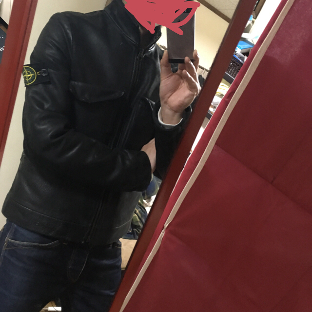 STONE ISLAND - STONE ISLAND ストーンアイランド レザー ライダース