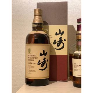 サントリー - 山崎12年 750ml 旧ボトル ピュアモルト 箱付 未開栓の