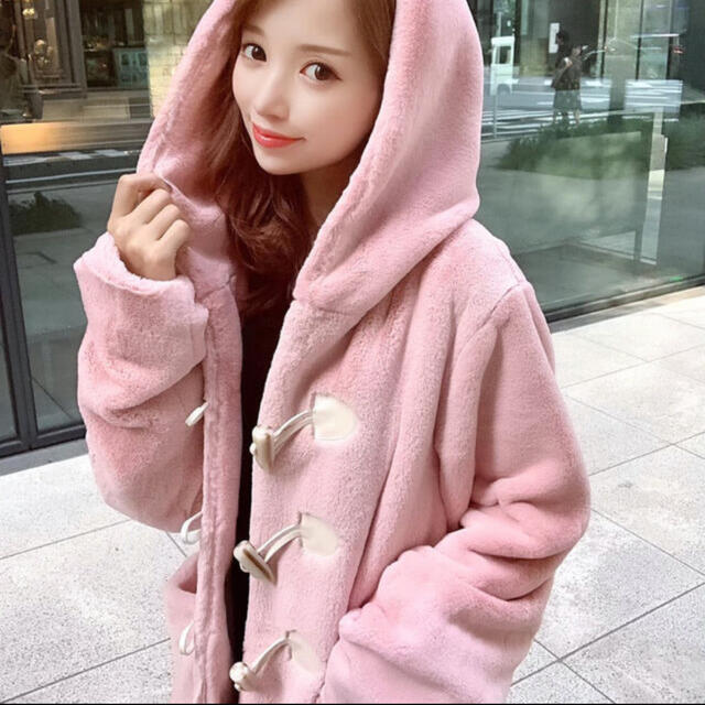 michellMacaron - ミシェルマカロン ファーダッフルコートの通販 by め