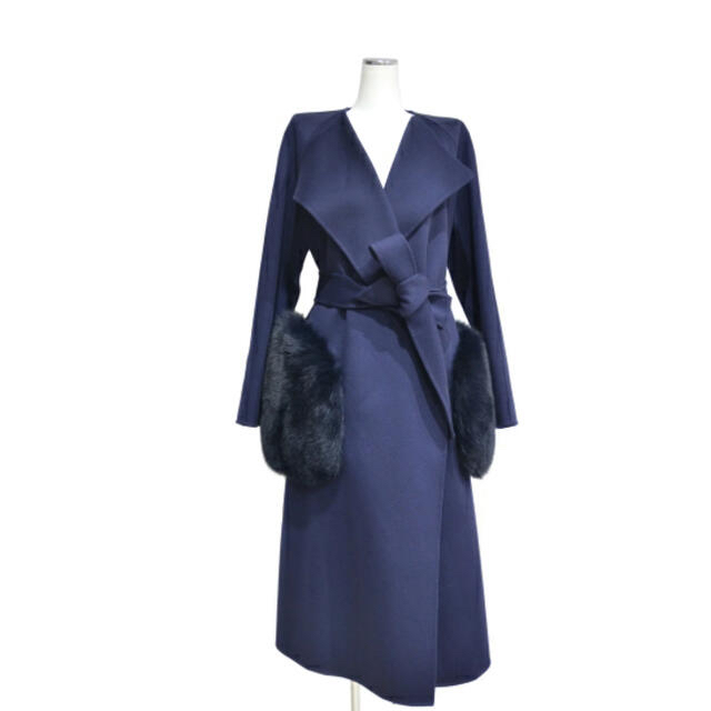 Drawer - お値下げ ドゥロワー Drawer ポケットファー ロングコート