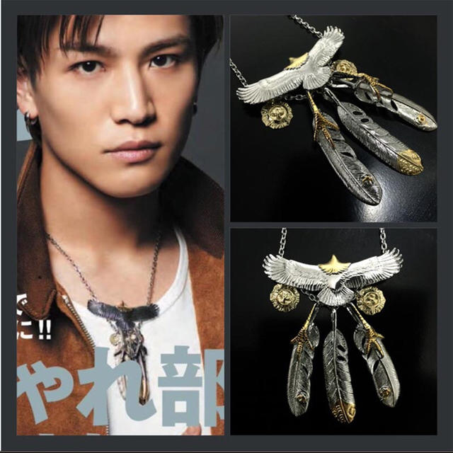 三代目JSB岩田剛典さん着用モデル】イーグルネックレス フェザー爪付き