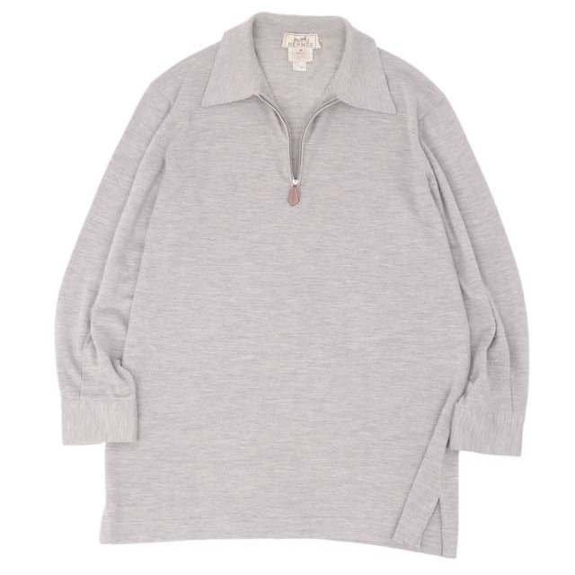 HERMES - エルメス ニット カシミヤ シルク ハーフジップ セーター