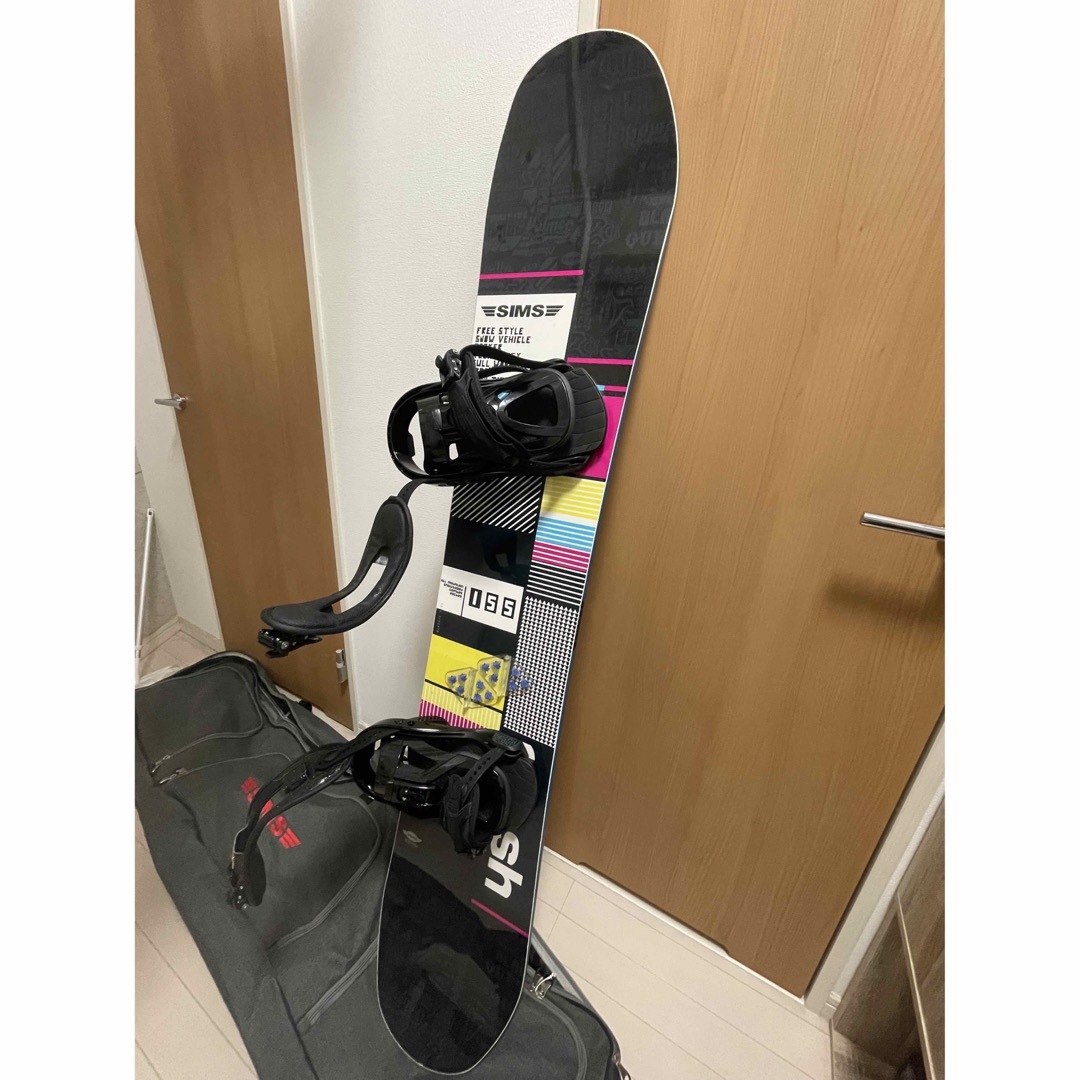 SIMS CLASH 155cm スノーボード ビンディングセット 現状 SIMS CLASH