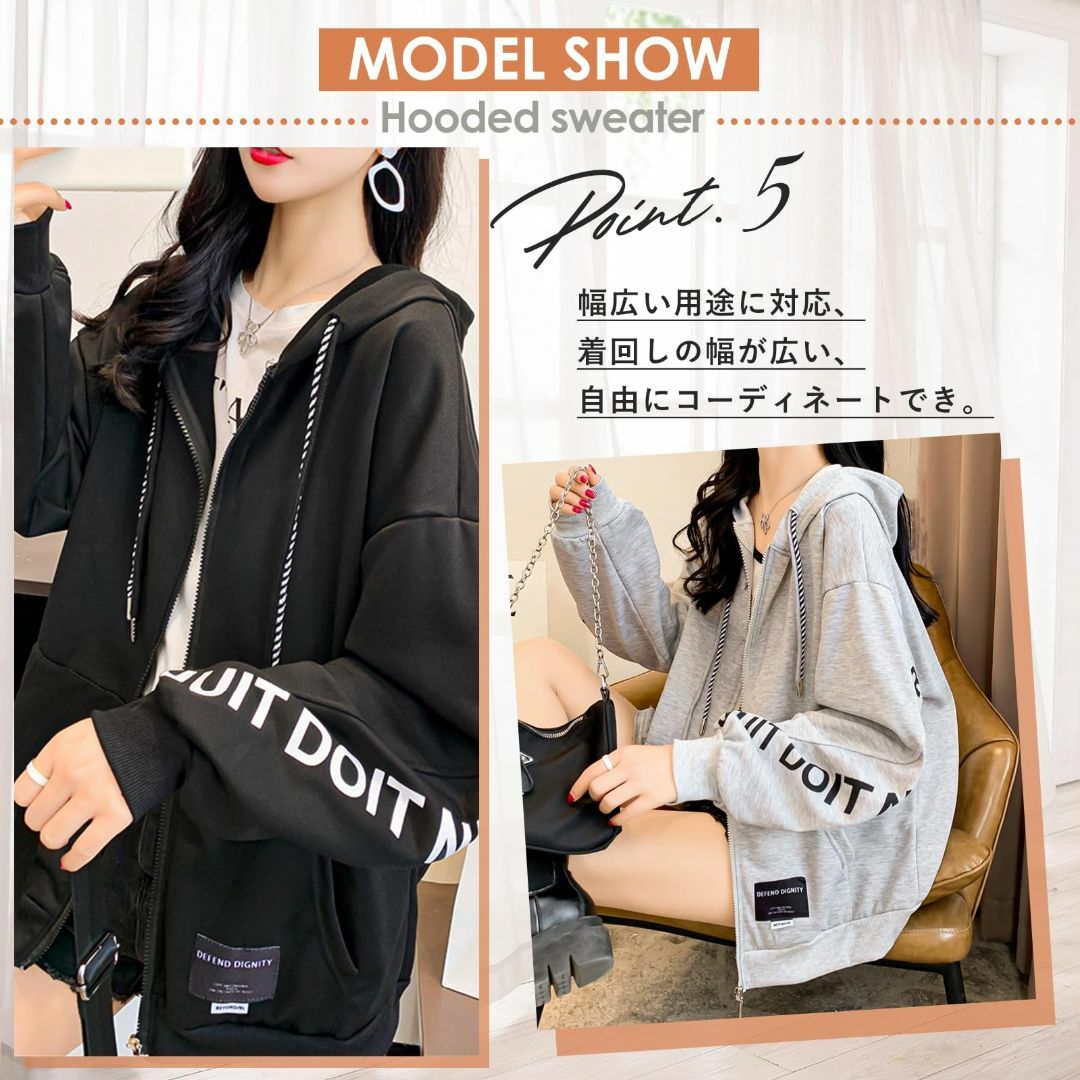 Gfuracefuliayer]レディース パーカー フード付き トップス 綿の通販