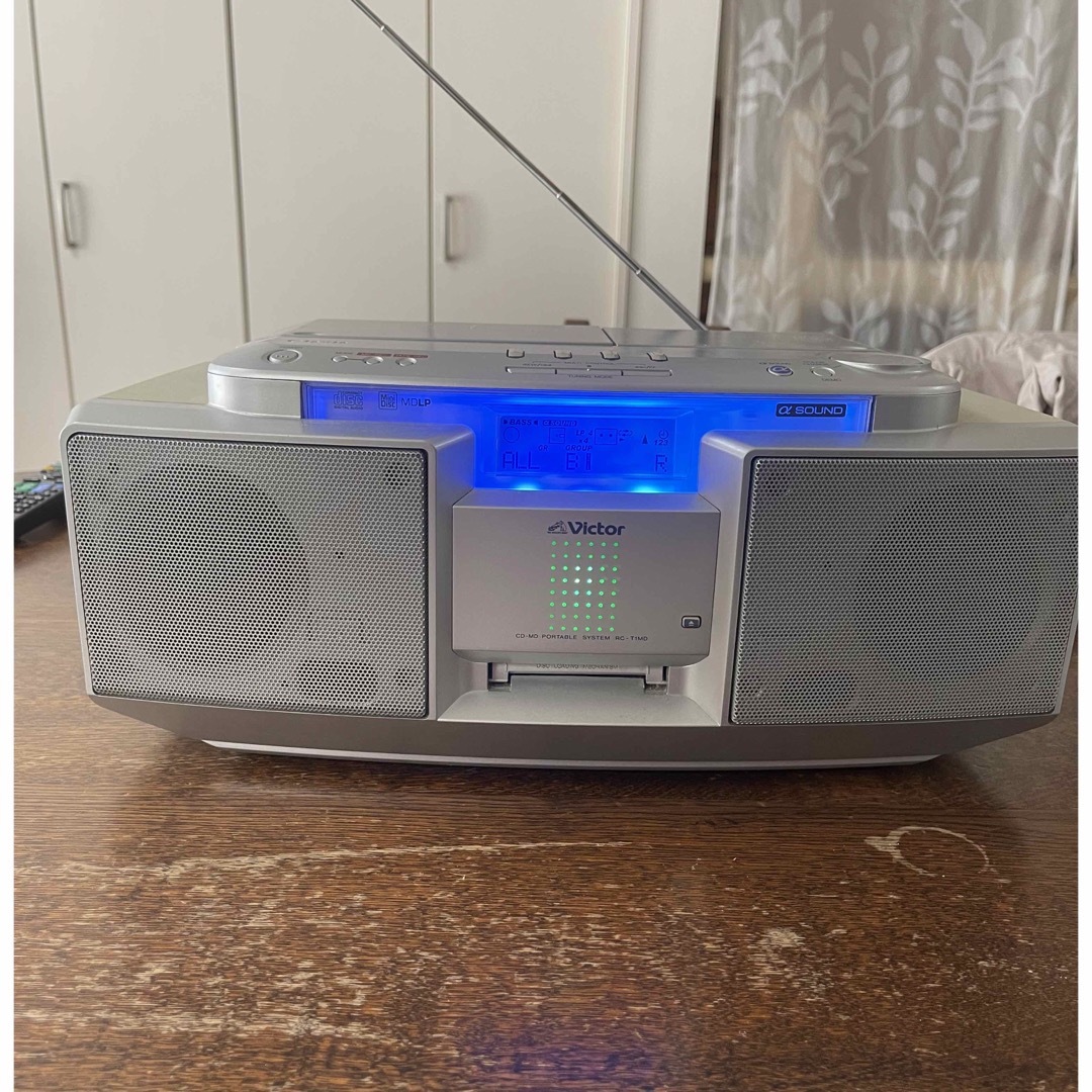 Victor - ビクター JVC RC-T1MD-S CD-MDポータブルシステム クラビア