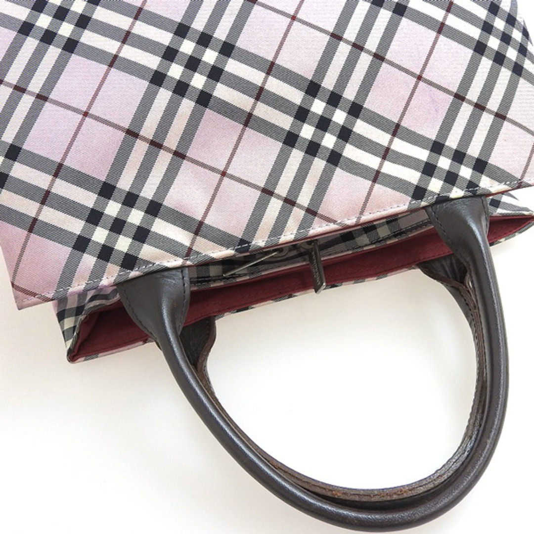 BURBERRY - バーバリー チェック ハンドバッグ ナイロン ピンクの通販