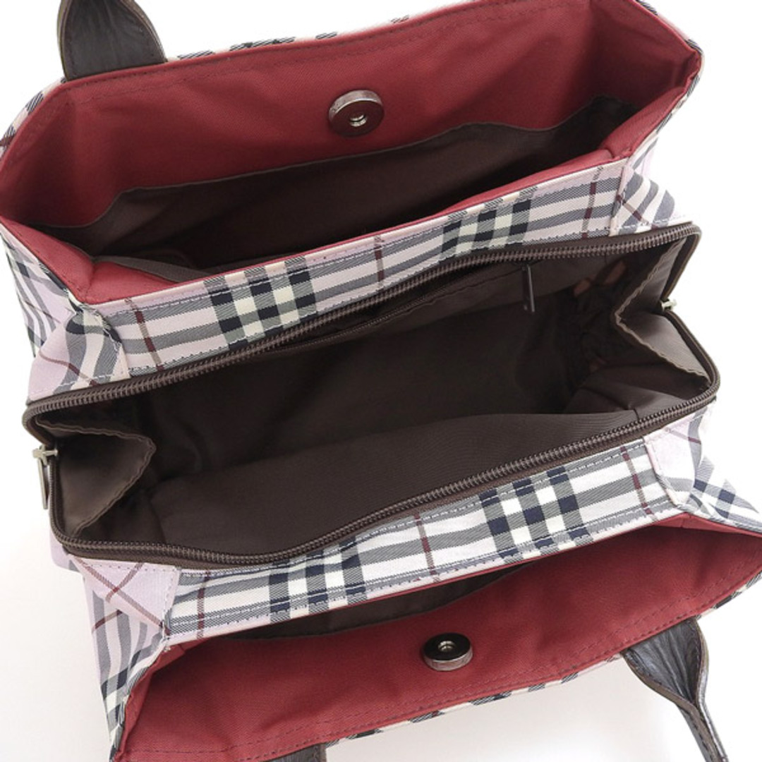 BURBERRY - バーバリー チェック ハンドバッグ ナイロン ピンクの通販