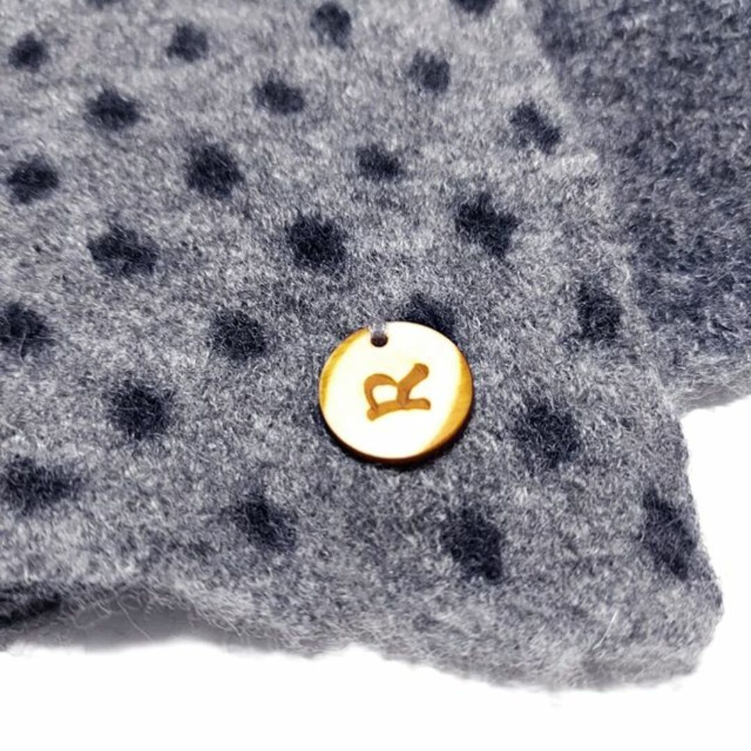 45R - 45R✨45rpm 縮絨ウール 水玉 ドット柄 バイカラー ストール