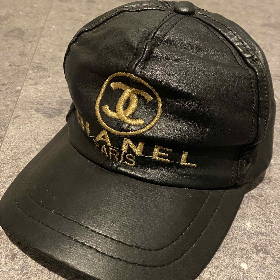 VINTAGE - CHANEL vintage leather cap 80'sの通販 by 12月30日〜1月5