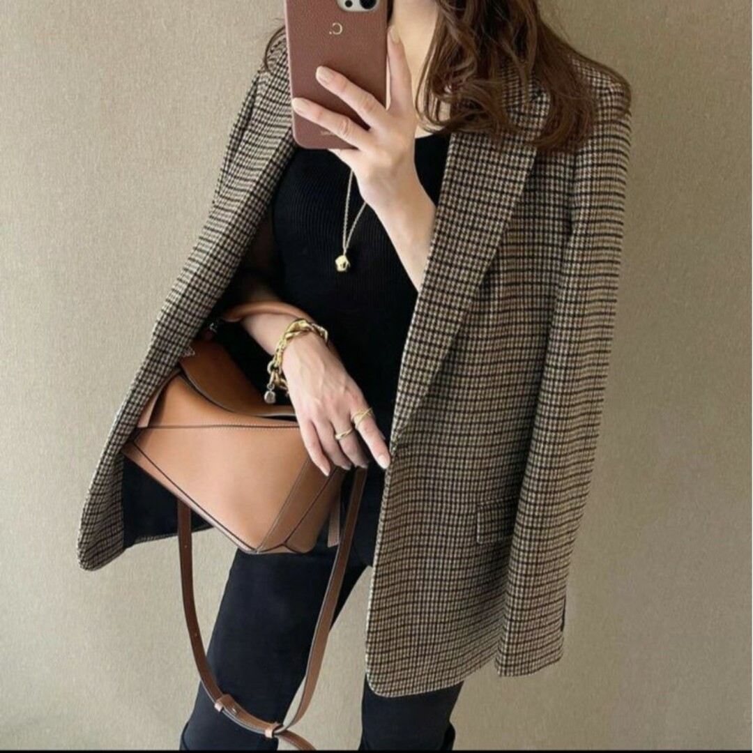 ZARA - ZARA エルボーパッチ ウールブレザー XSサイズ ブラウンの通販