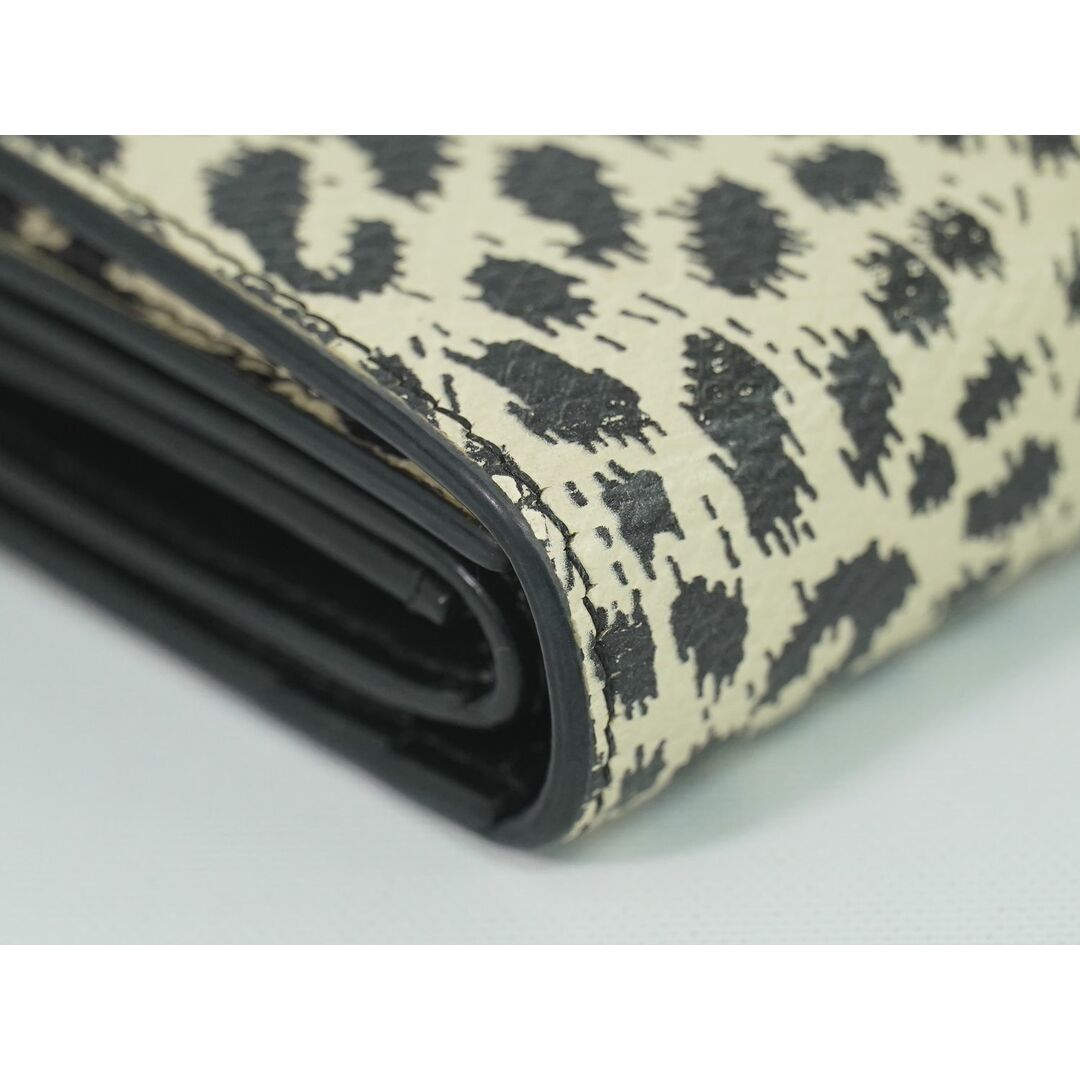 CELINE - 本物 セリーヌ CELINE スモール トリフォールド レオパード柄