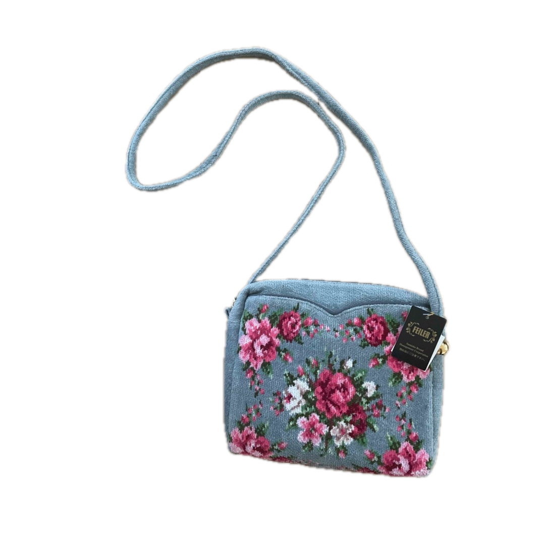 FEILER - FEILER フェイラー ショルダーバッグ グレー ローズ柄 軽量