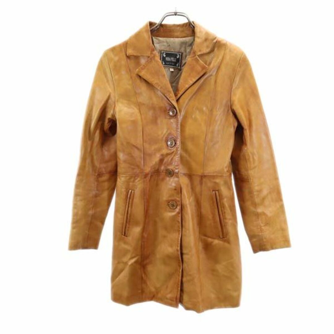 VERA PELLE イタリア製 本革 レザージャケット S キャメル VERA PELLE