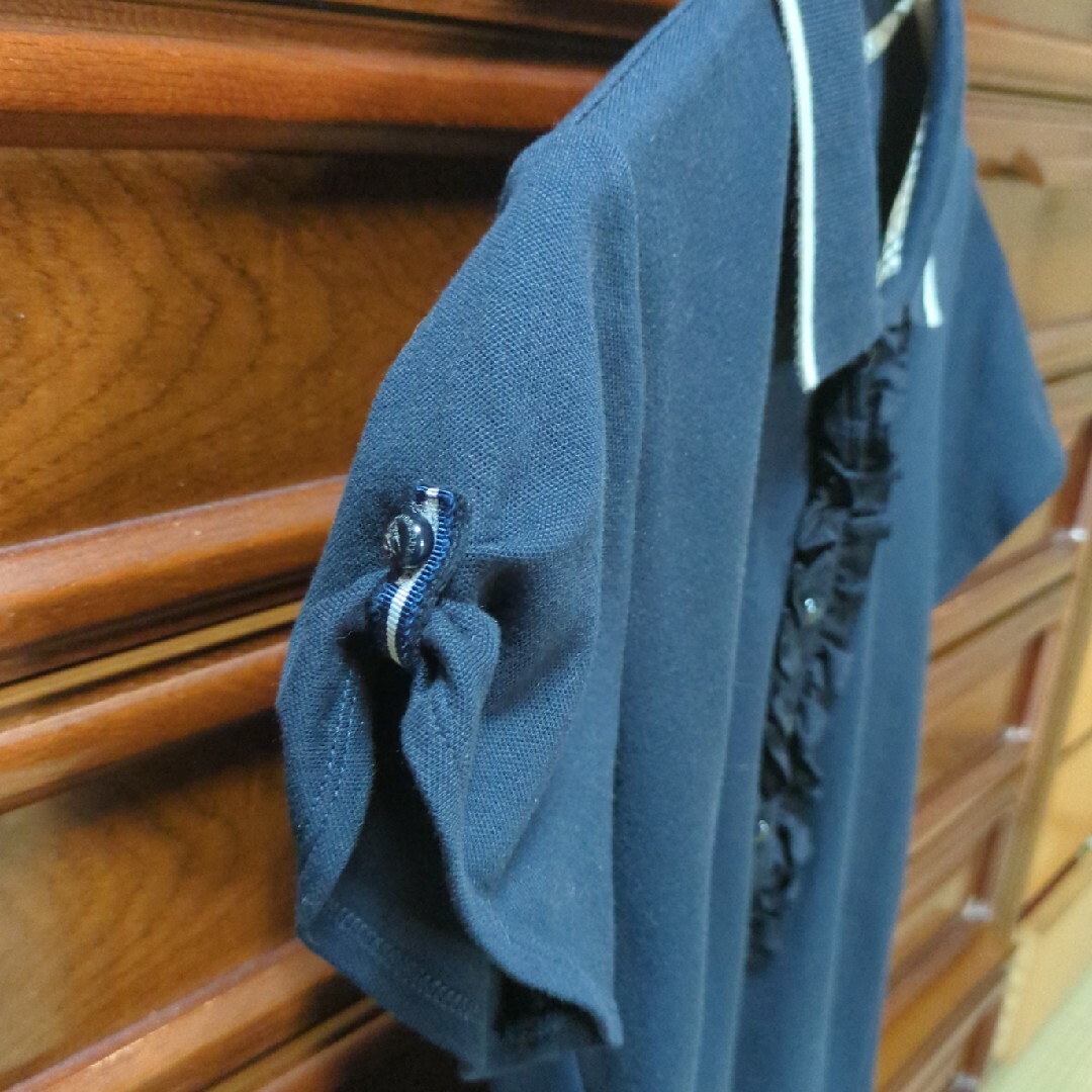 BURBERRY BLUE LABEL - BURBERRY BLUE LABEL 38 ネイビー ポロシャツの