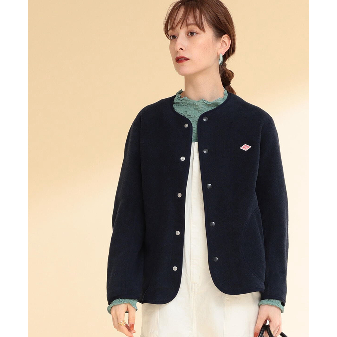 DANTON - ❇️DANTONダントン正規24秋新ノーカラーフリースジャケット