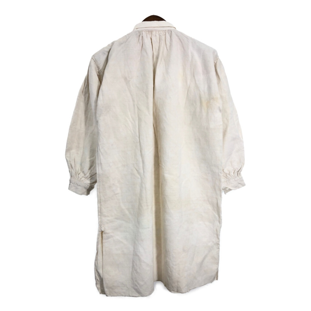 30年代 フレンチリネン スモック ヴィンテージ ユーロ アイボリー