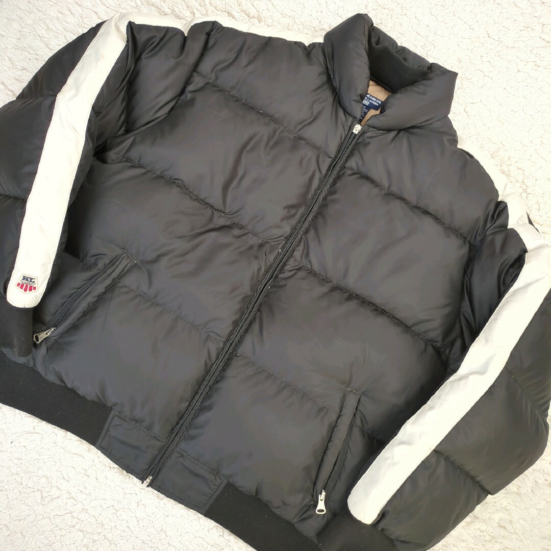 POLO RALPH LAUREN - 希少 90s POLO JEANS ダウンジャケット ライン 黒