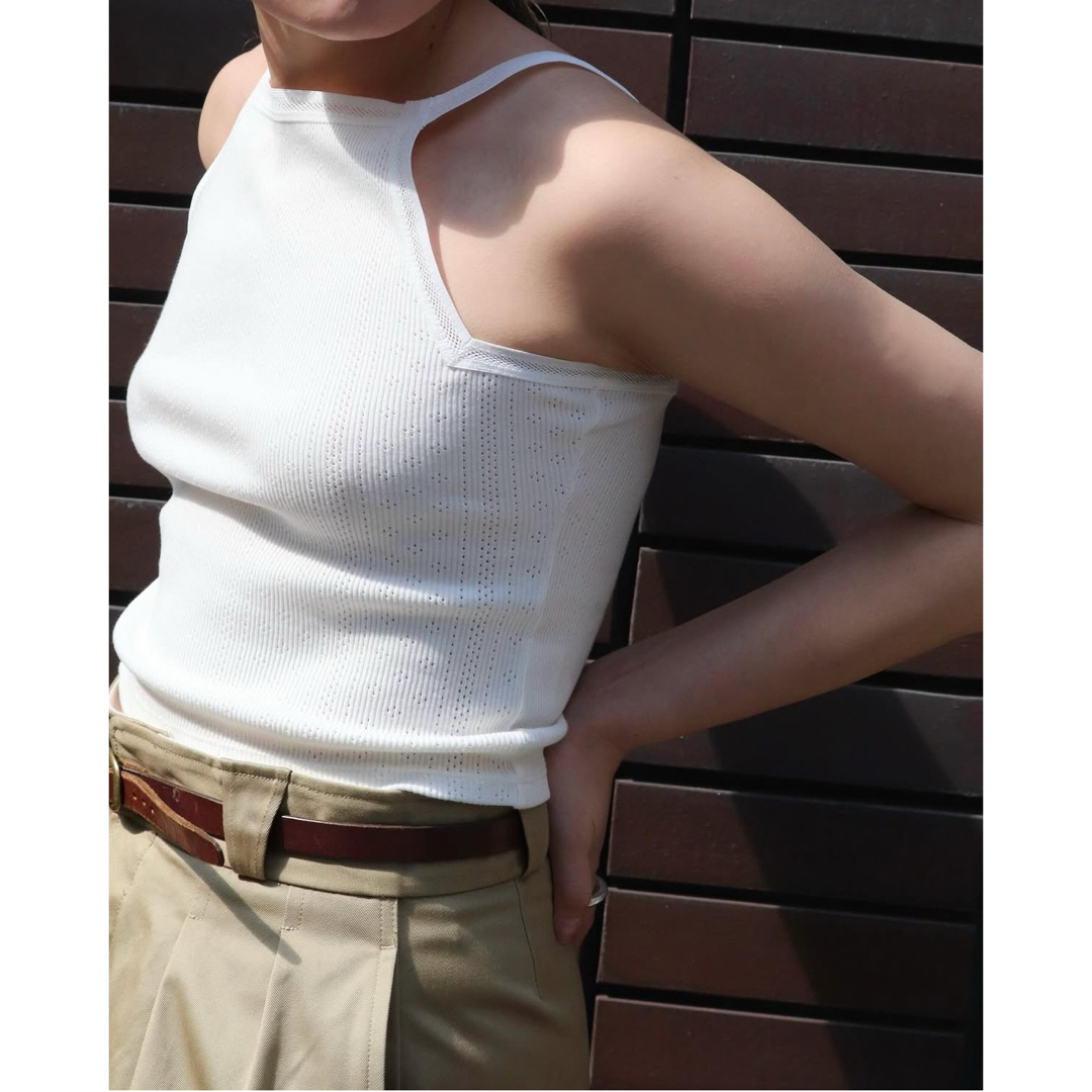 FUMIKA_UCHIDA - FUMIKA_UCHIDA EYELET RIB STITCH CAMISOLEの通販 by