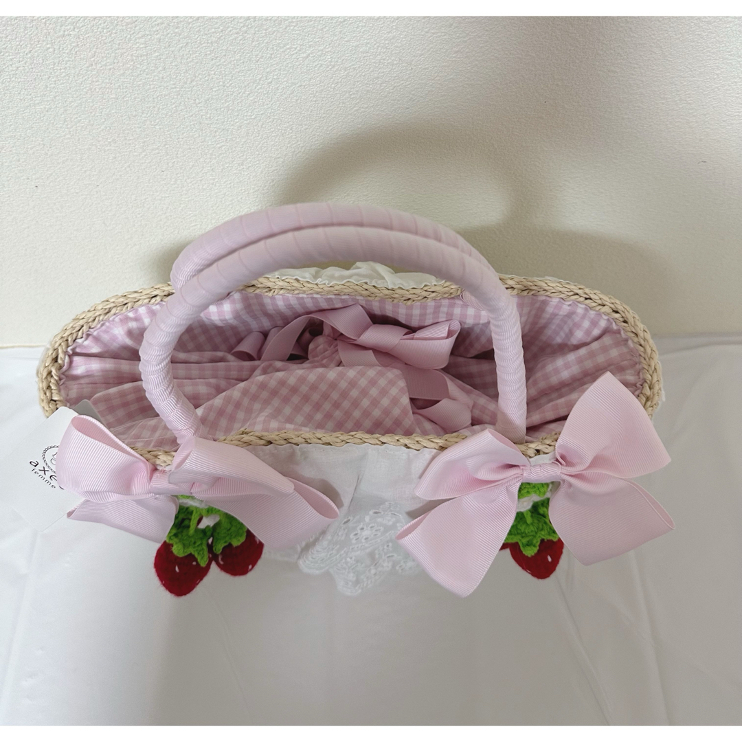 axes femme - アクシーズファム♡いちごあみぐるみ付かごバッグ新品