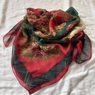 Ralph Lauren 大判シルクスカーフ 新品 希少 イタリア製 1989年 ラルフ