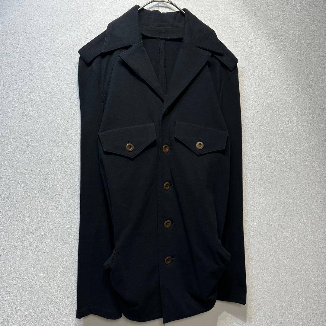 Y's - 希少 ワイズ レッドレーベル 上質 変形 ワーク デザイン シャツ