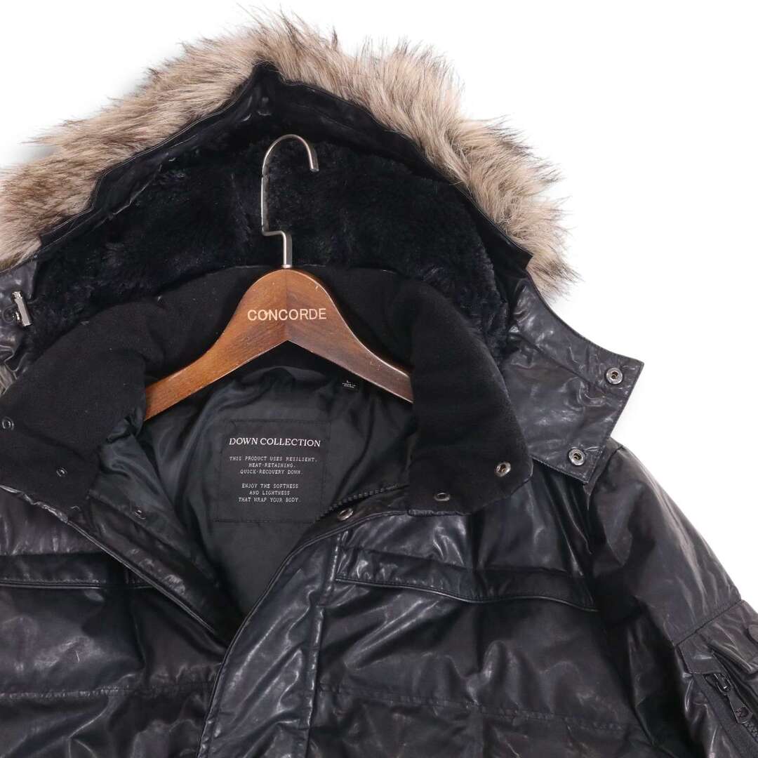 Y2K 00s☆ UNIQLO オールド ユニクロ 秋冬 ファー☆ 光沢 ダウン