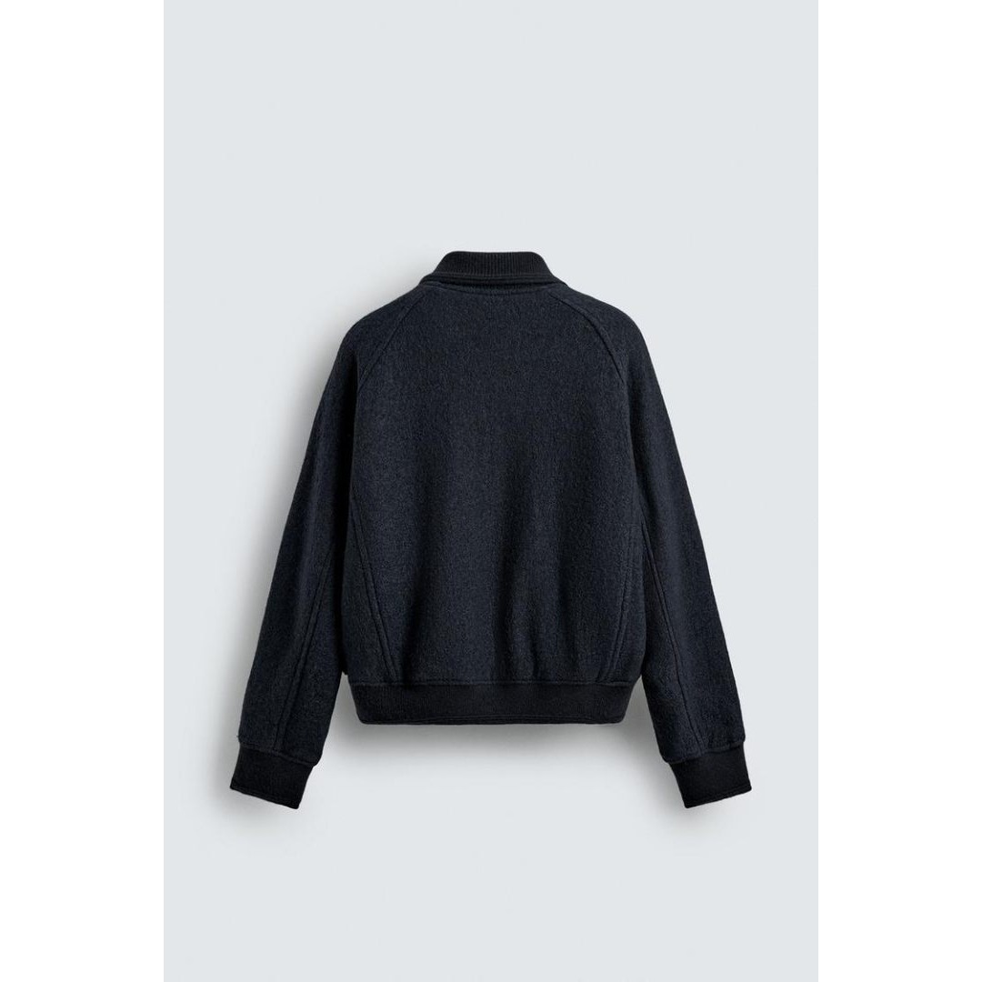 ZARA - zara ザラ リブ襟切り替えジャケット Sの通販 by GR｜ザラなら