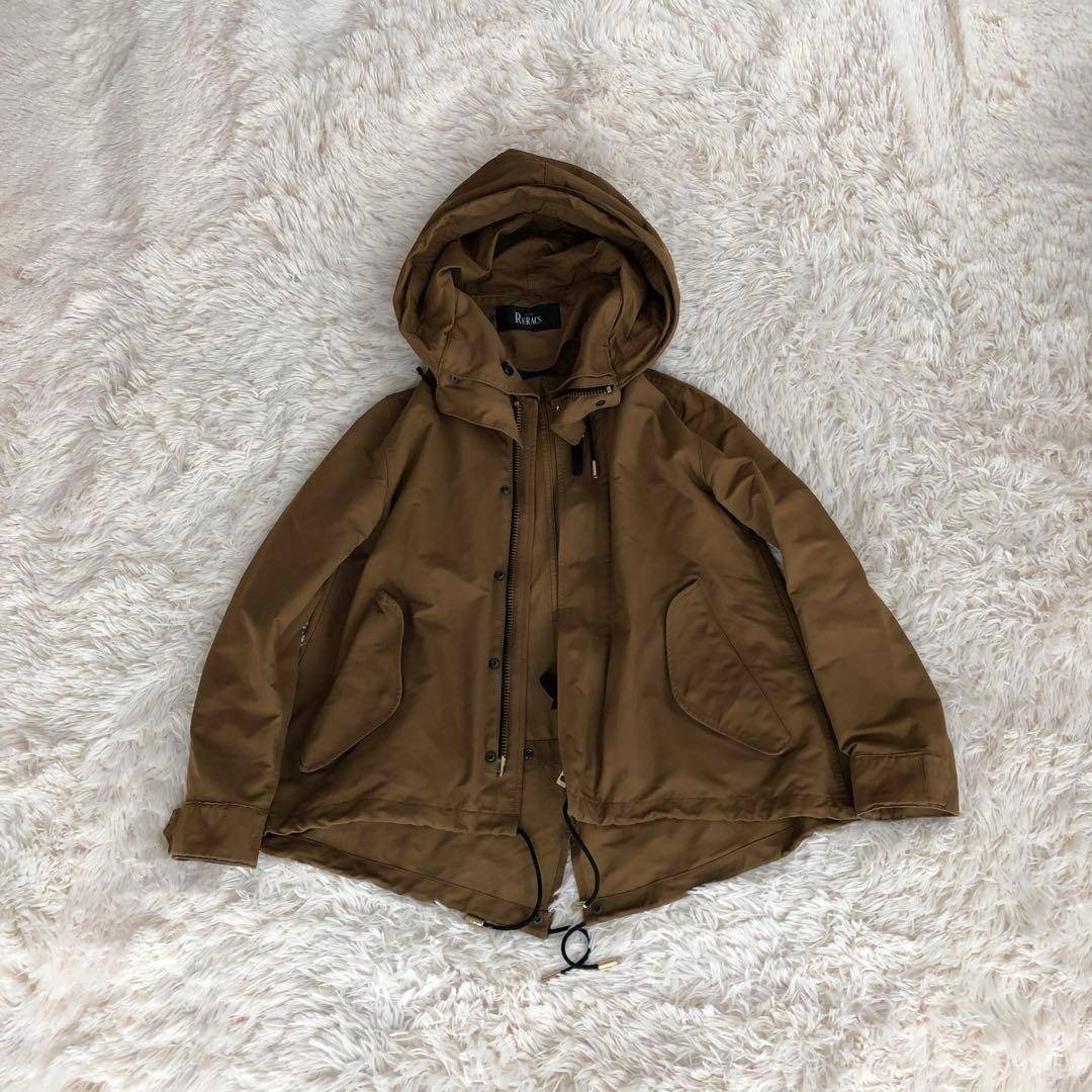 THE RERACS - THE RERACSザリラクスショートモッズコートブラウン36の