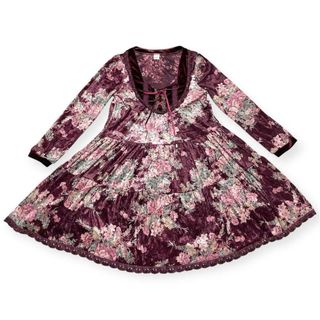 axes femme - Chalmiere ベイクドベリー 紺 ジャンスカ＆ヘアクリップ