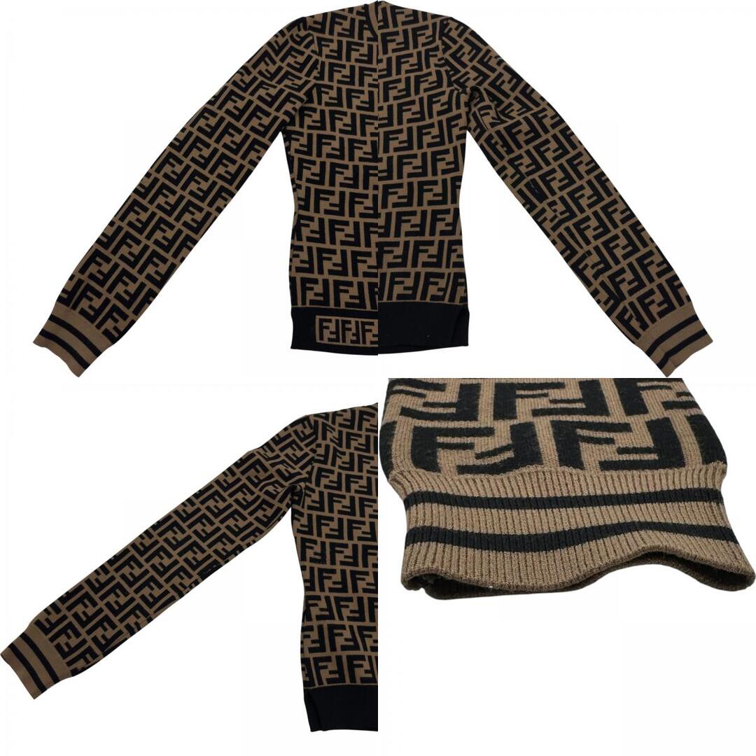 FENDI - フェンディ FENDI FF総柄長袖ニットセーター FZY703 ブラウン