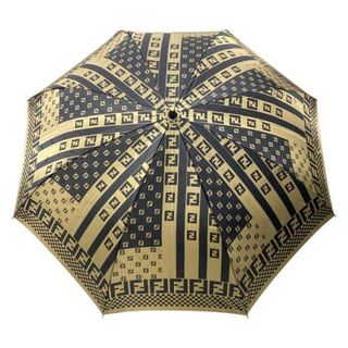 FENDI - FENDI(フェンディ) 折りたたみ傘 - ゴールド×黒 ズッカ柄