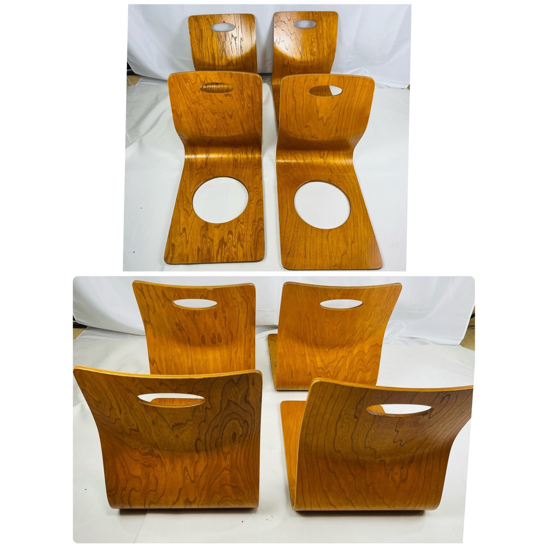 良品】 曲げ椅子 8脚セット 木製 アンティーク 昭和レトロの通販 by