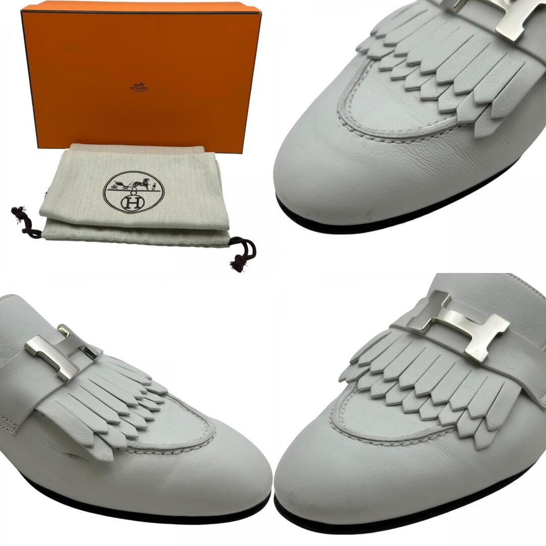 HERMES - エルメス HERMES ロワイヤル モカシンローファー ホワイト
