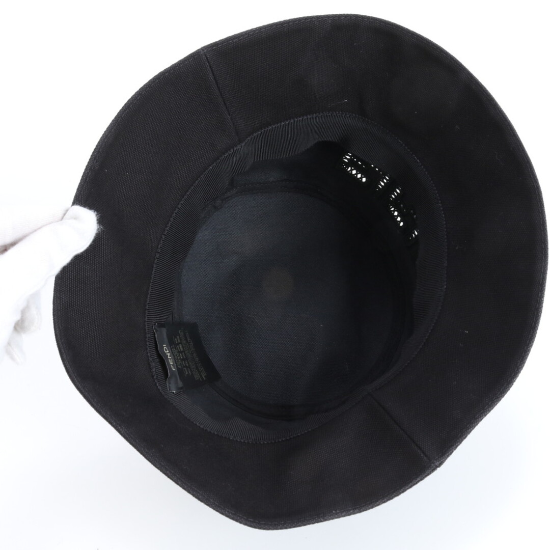 FENDI - 極美品 フェンディ ロゴ バケット ハット バケハ 帽子 FXQ801