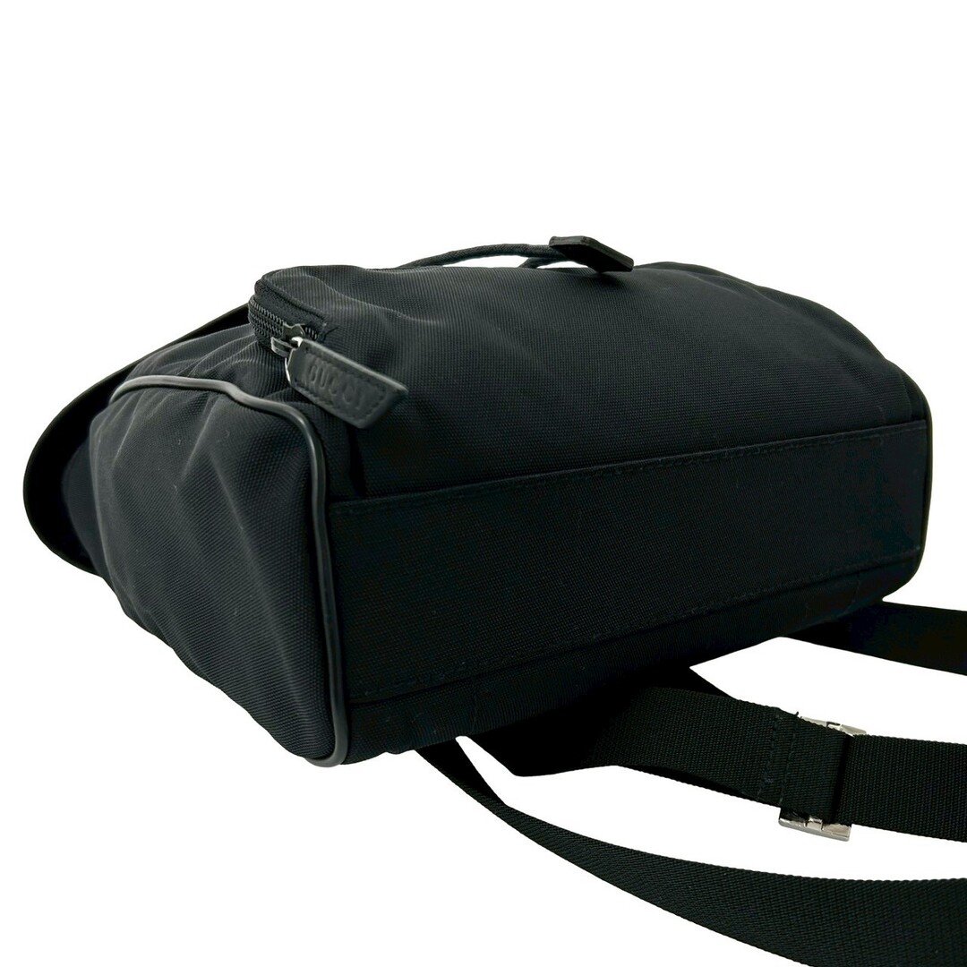 GUCCI - 極 美品 GUCCI グッチ ロゴ ナイロン カーフ レザー 本革 ミニ