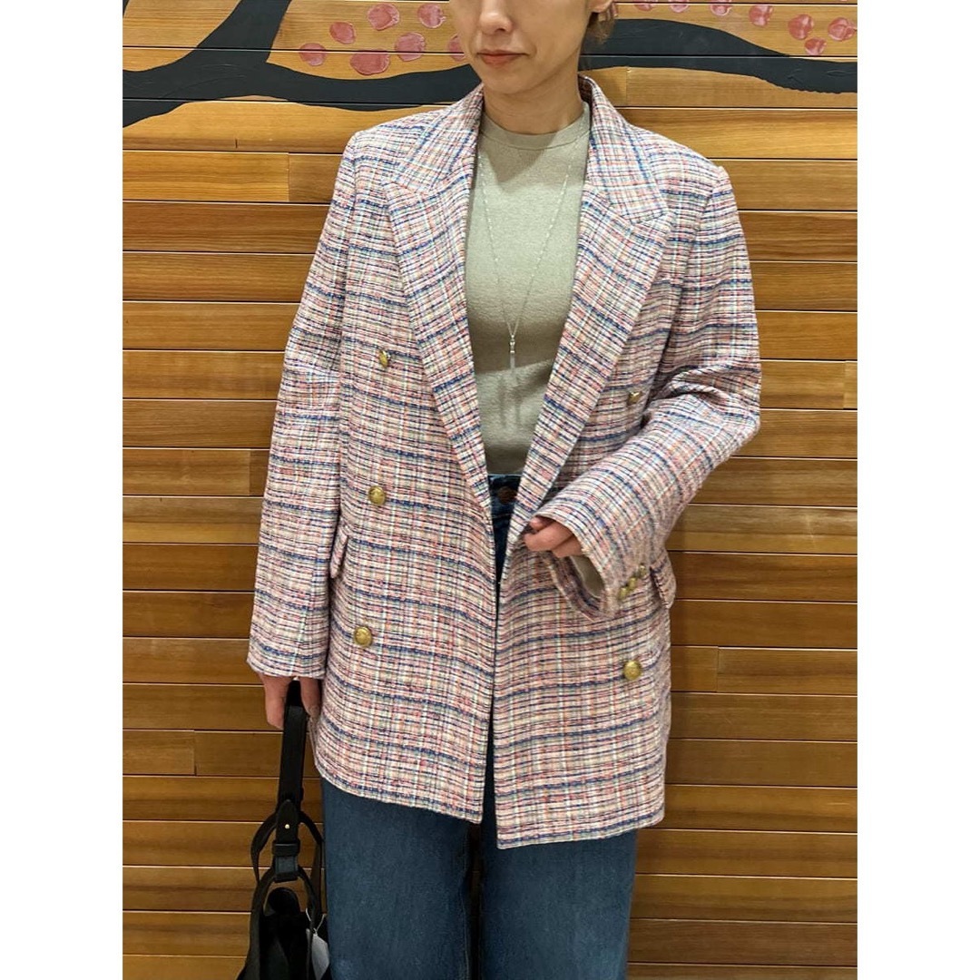 Mila Owen - MILAOWEN ミラオーエン 金釦ダブルブレストツイードロング